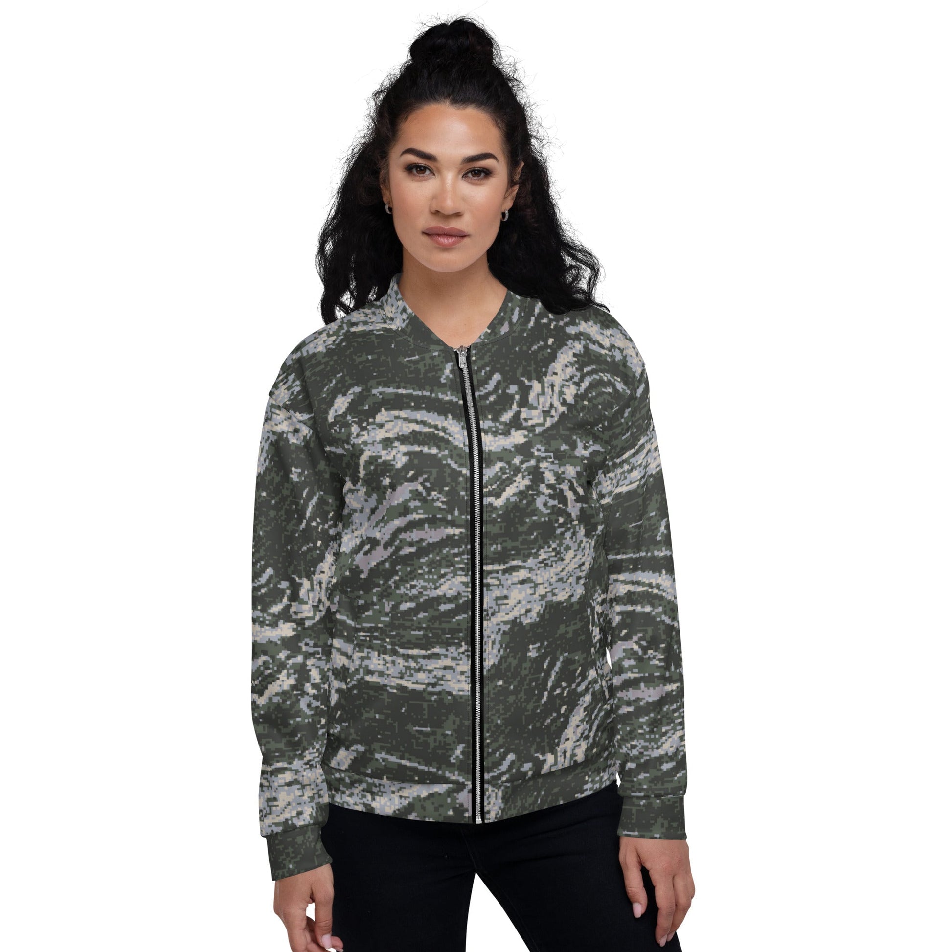 South Korean ROK Digital Tiger Stripe CAMO Unisex Bomber Jacket - Jackets