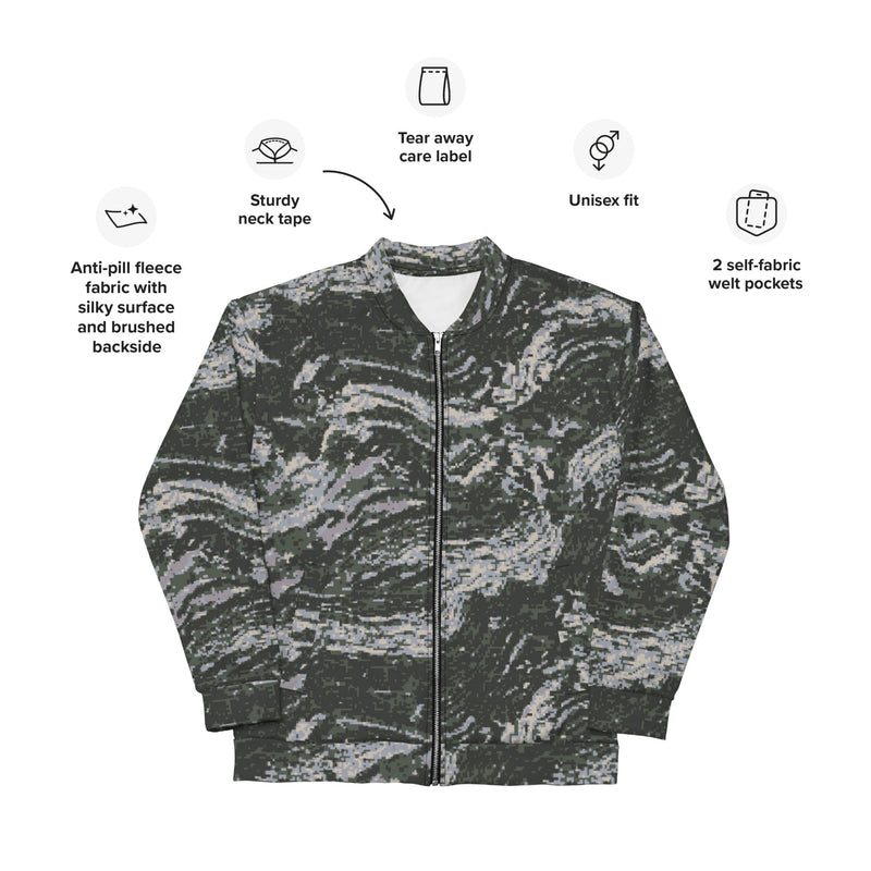 Tiger Stripe Korean Digital CAMO Unisex Bomber Jacket