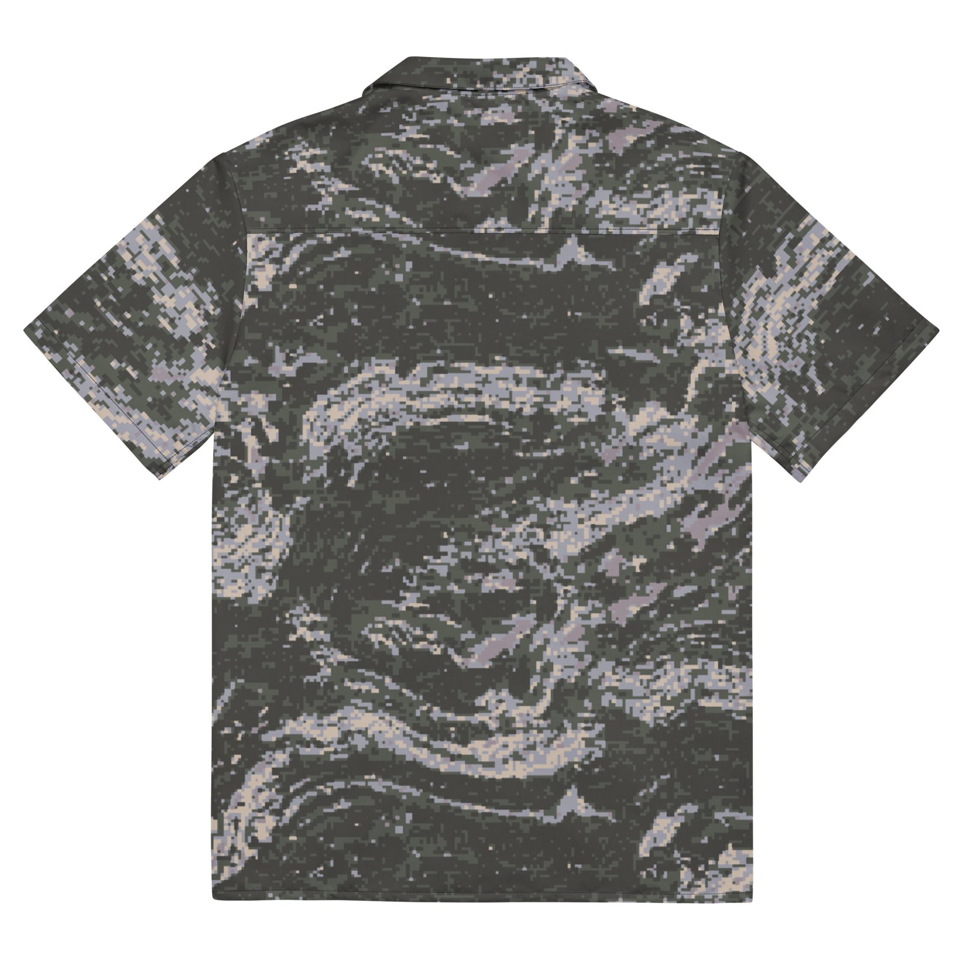 South Korean ROK Digital Tiger Stripe CAMO Unisex button shirt - Button Shirts