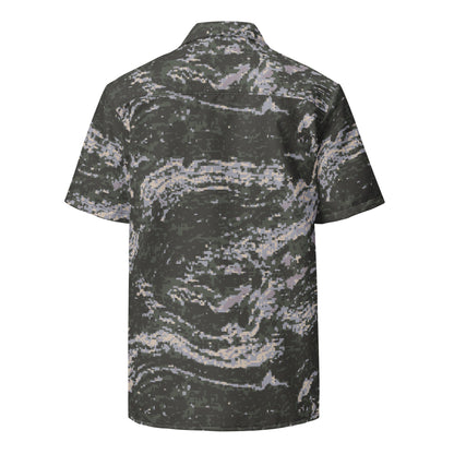 South Korean ROK Digital Tiger Stripe CAMO Unisex button shirt - Button Shirts