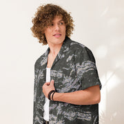 Tiger Stripe Korean Digital CAMO Unisex Short-Sleeve Button Shirt - Button-Up