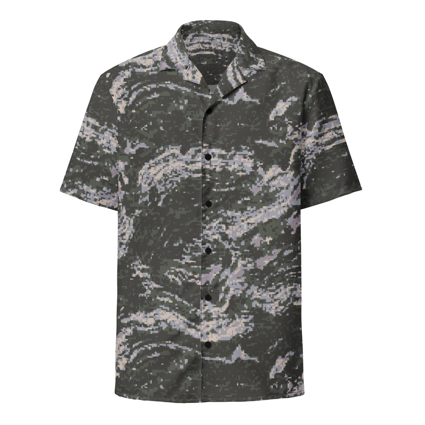 South Korean ROK Digital Tiger Stripe CAMO Unisex button shirt - Button Shirts