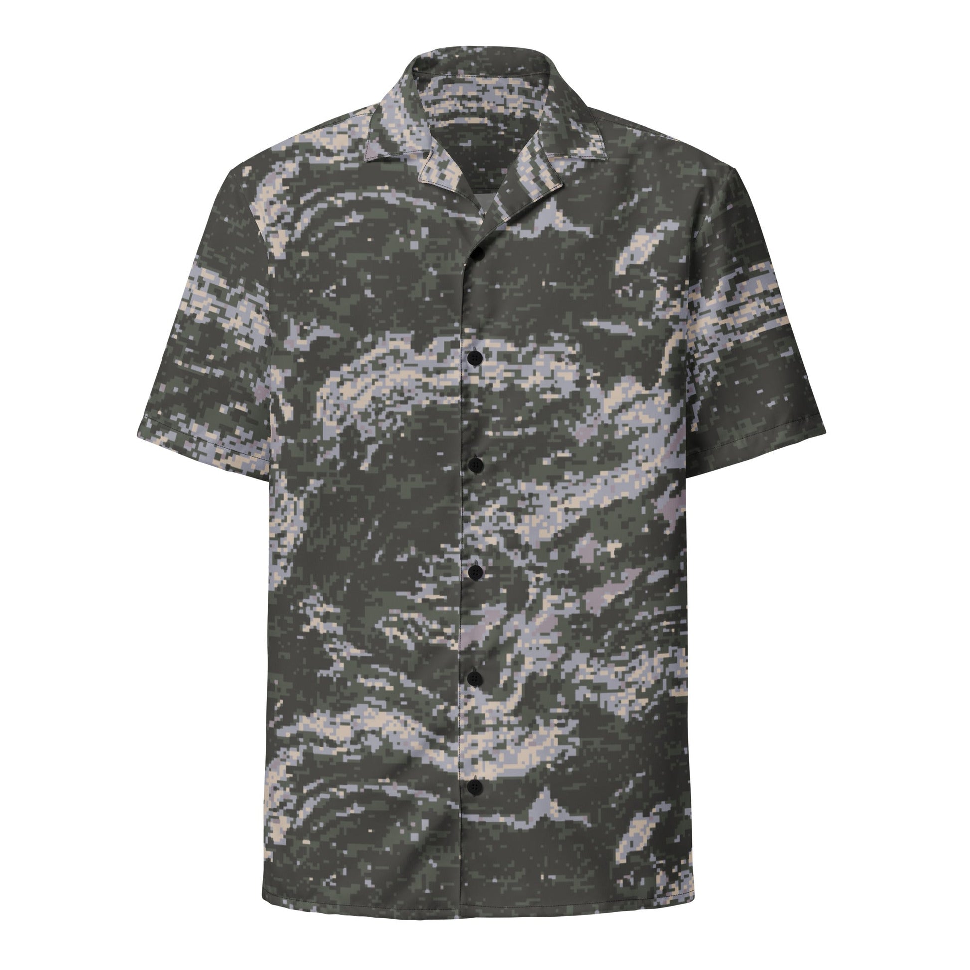 South Korean ROK Digital Tiger Stripe CAMO Unisex button shirt - Button Shirts