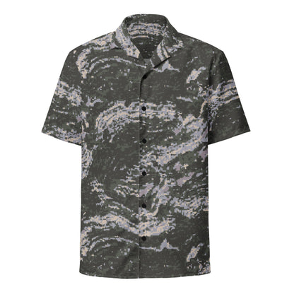 South Korean ROK Digital Tiger Stripe CAMO Unisex button shirt - Button Shirts