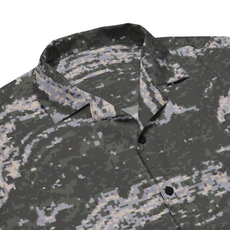 Tiger Stripe Korean Digital CAMO Unisex Short-Sleeve Button Shirt - Button-Up