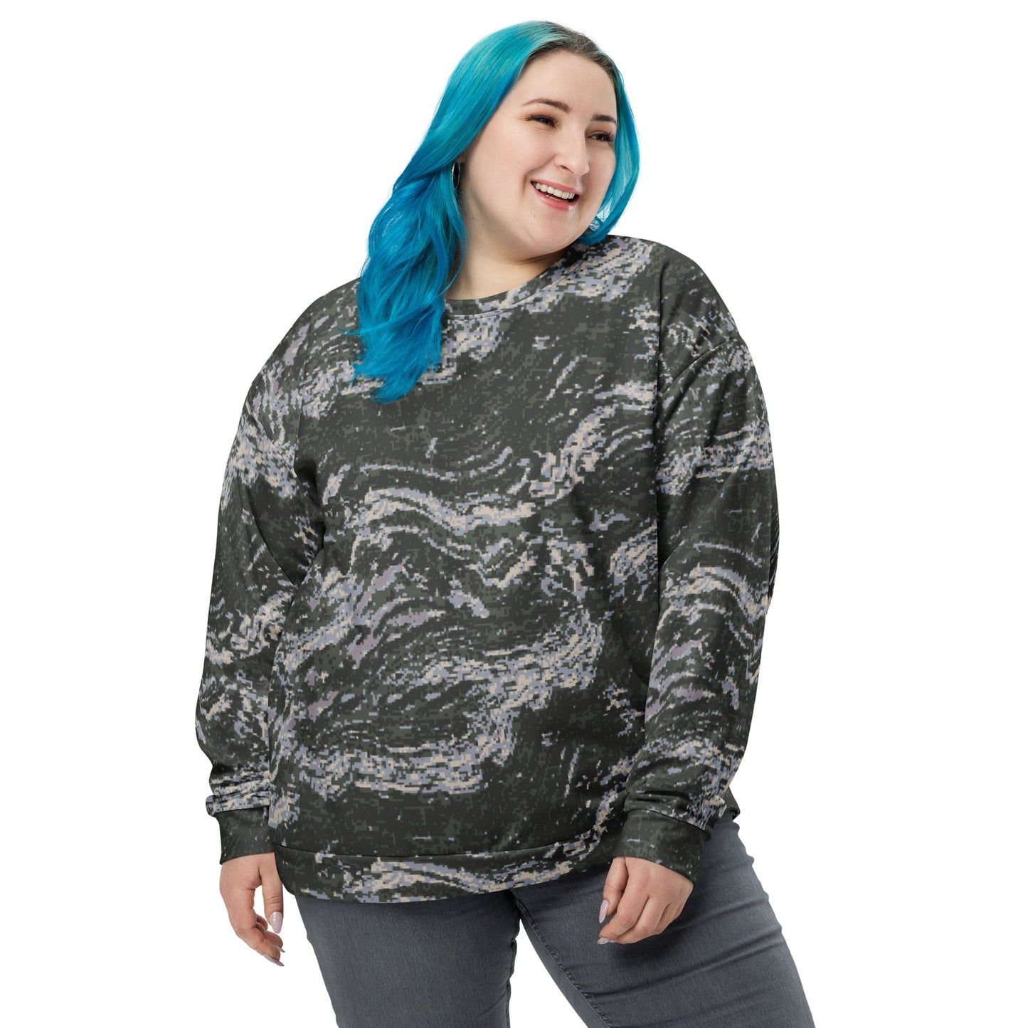 South Korean ROK Digital Tiger Stripe CAMO Unisex Sweatshirt - Sweatshirts