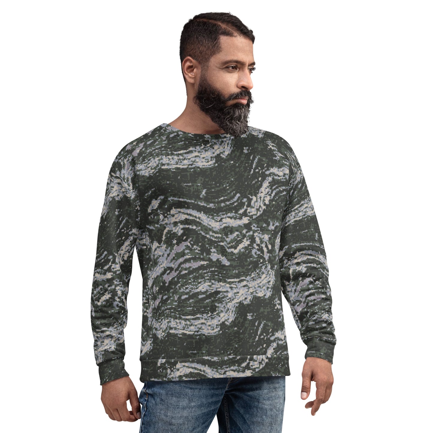 South Korean ROK Digital Tiger Stripe CAMO Unisex Sweatshirt - Sweatshirts