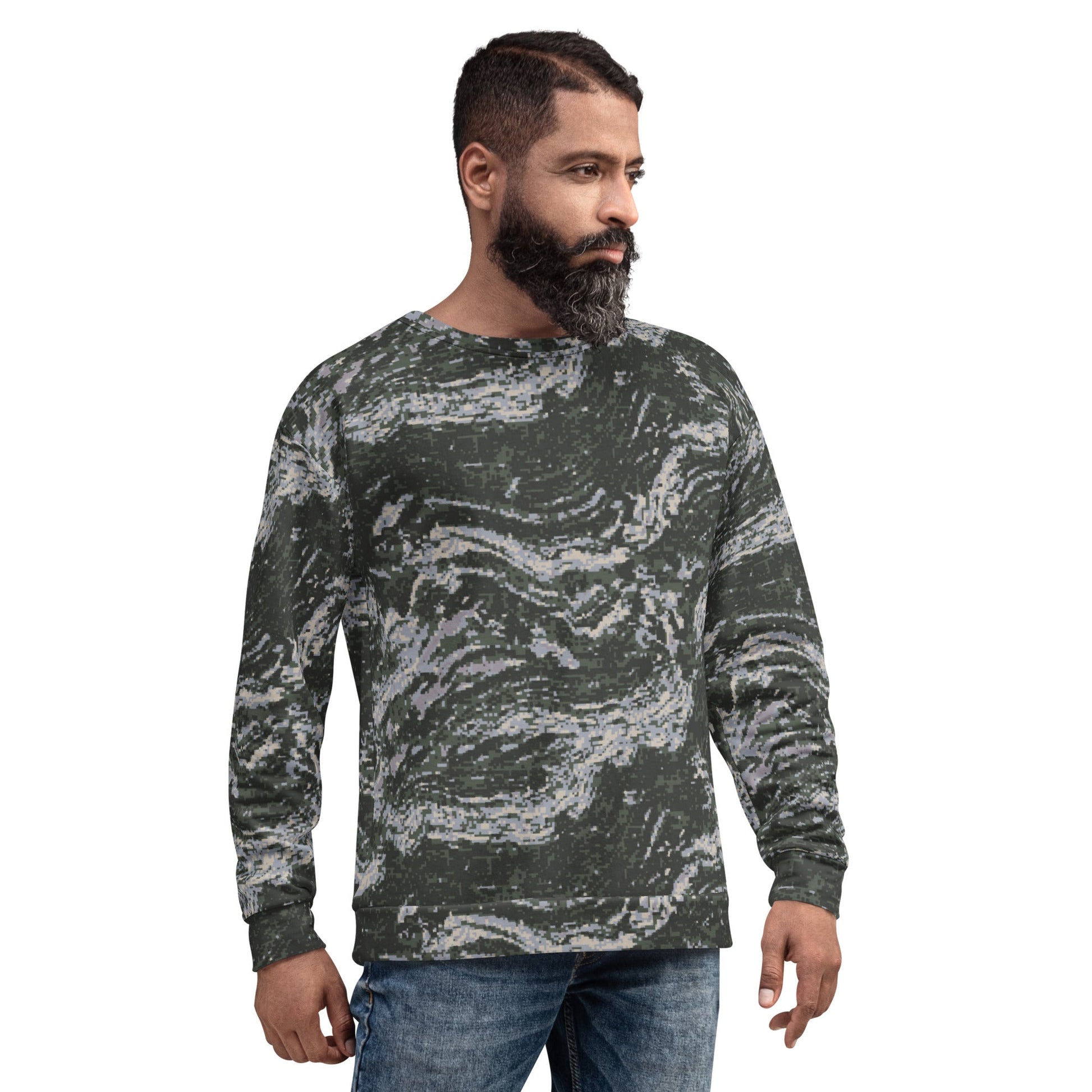 South Korean ROK Digital Tiger Stripe CAMO Unisex Sweatshirt - Sweatshirts