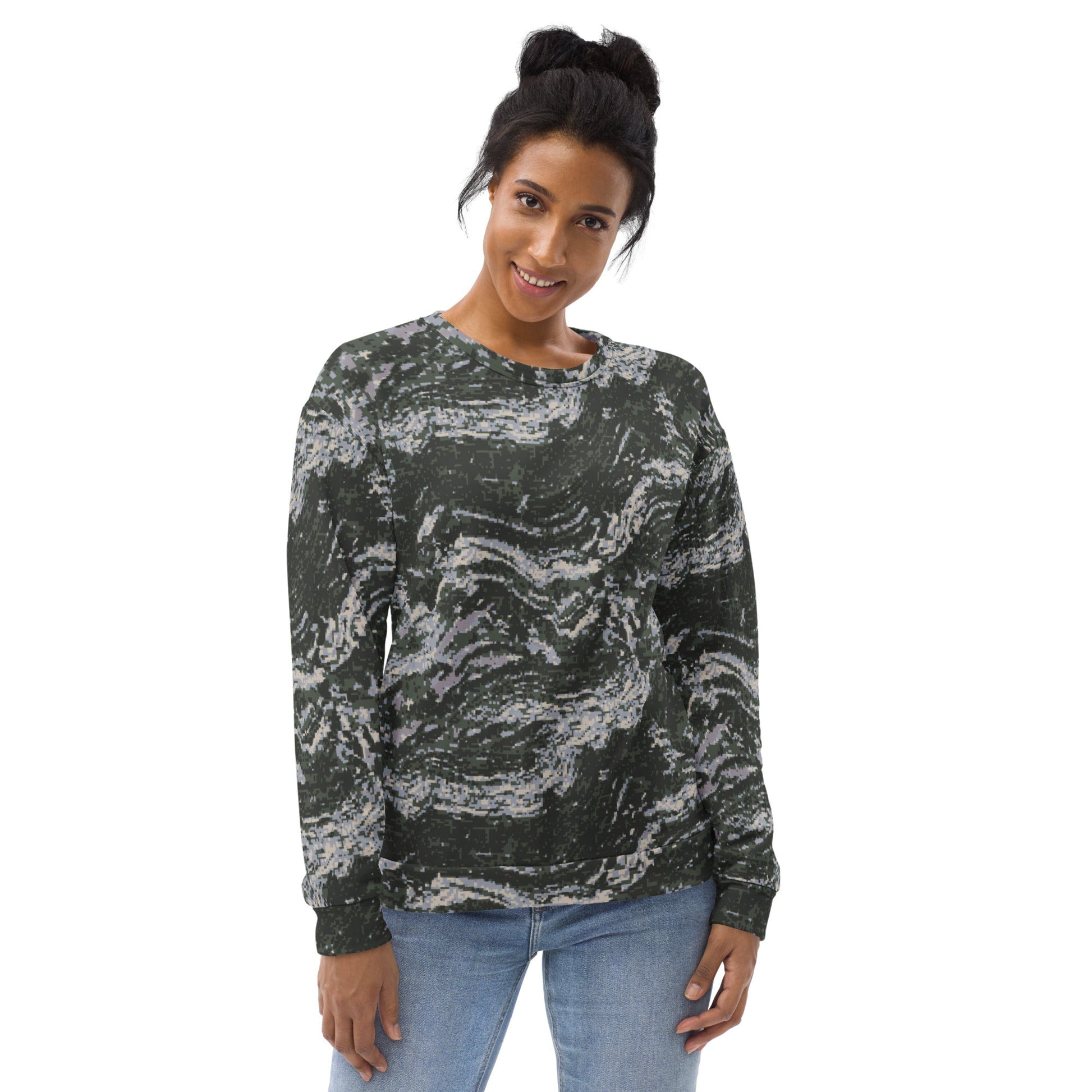 South Korean ROK Digital Tiger Stripe CAMO Unisex Sweatshirt - Sweatshirts