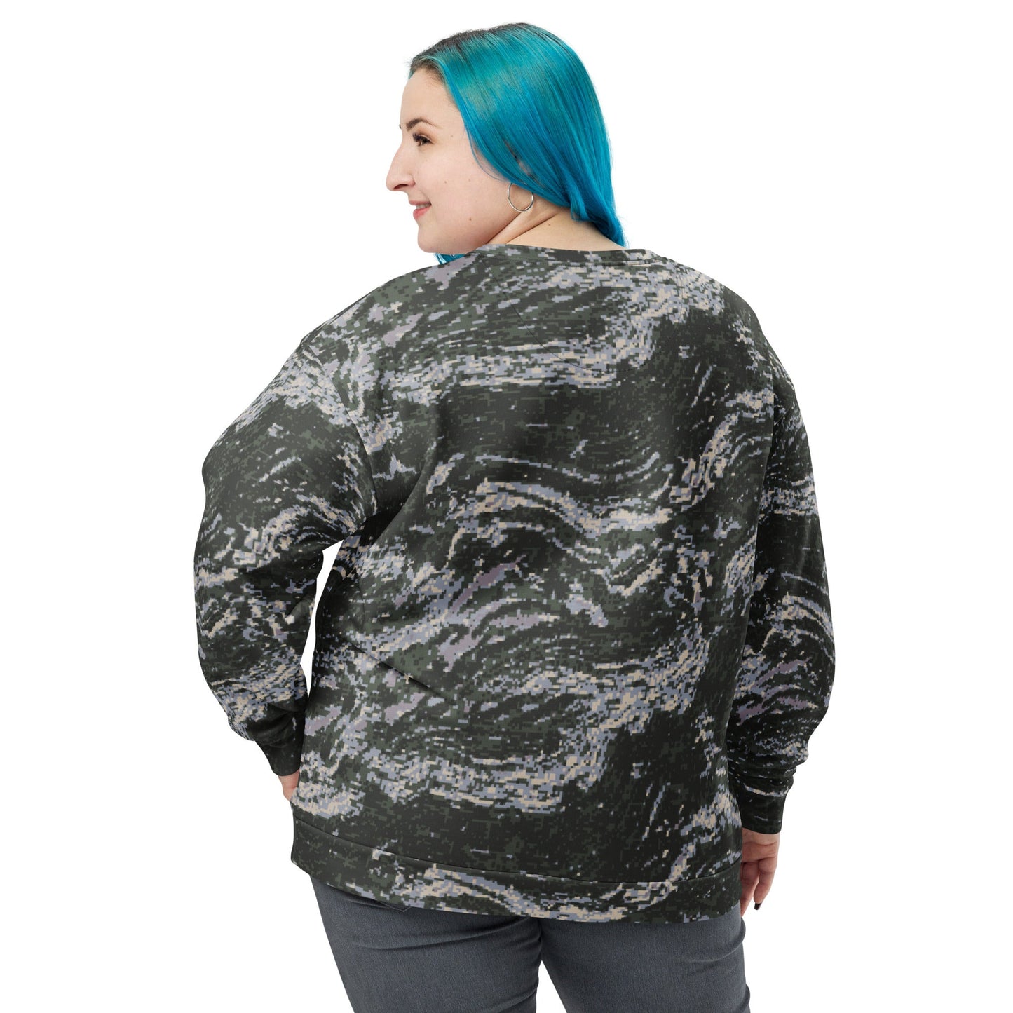 South Korean ROK Digital Tiger Stripe CAMO Unisex Sweatshirt - Sweatshirts