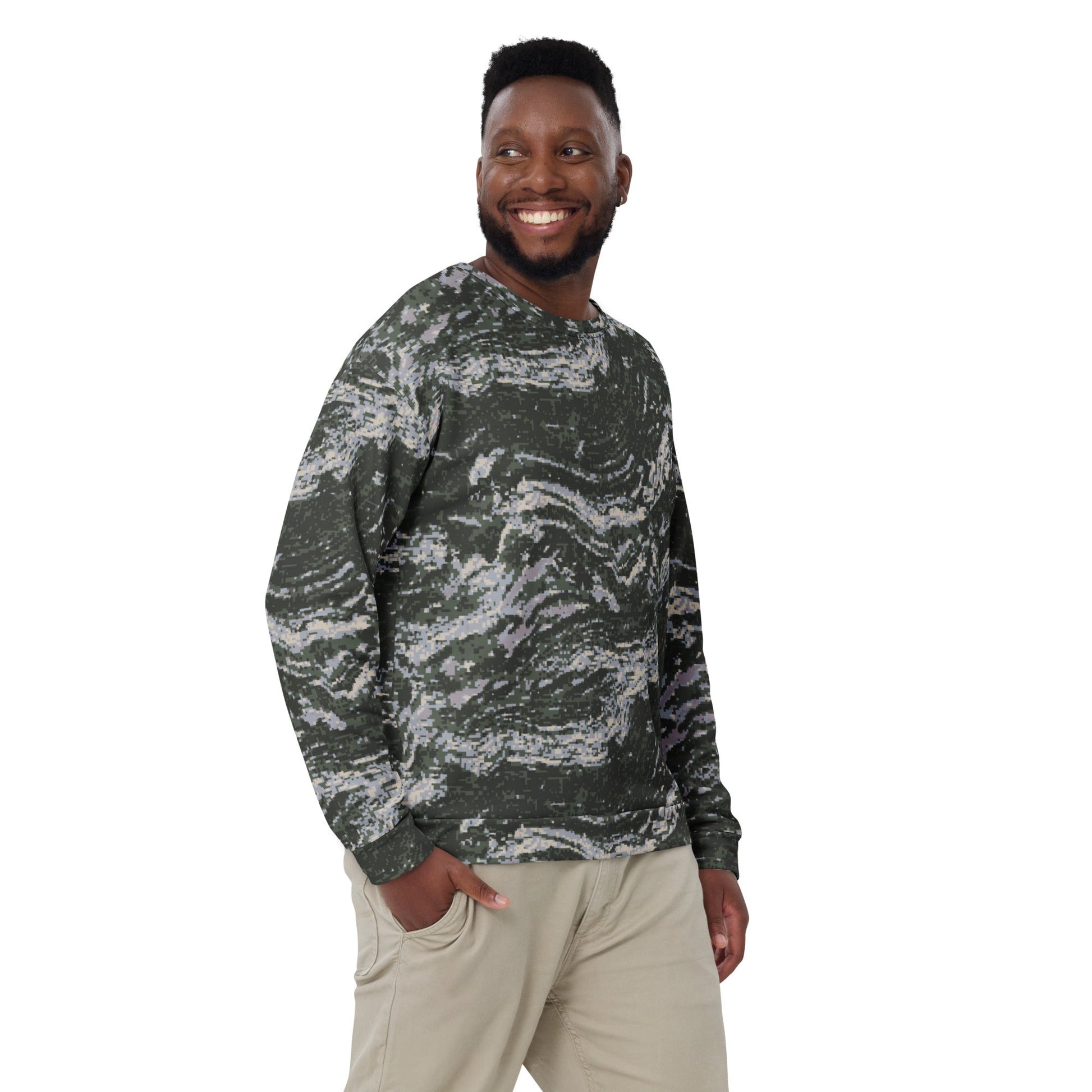 South Korean ROK Digital Tiger Stripe CAMO Unisex Sweatshirt - Sweatshirts