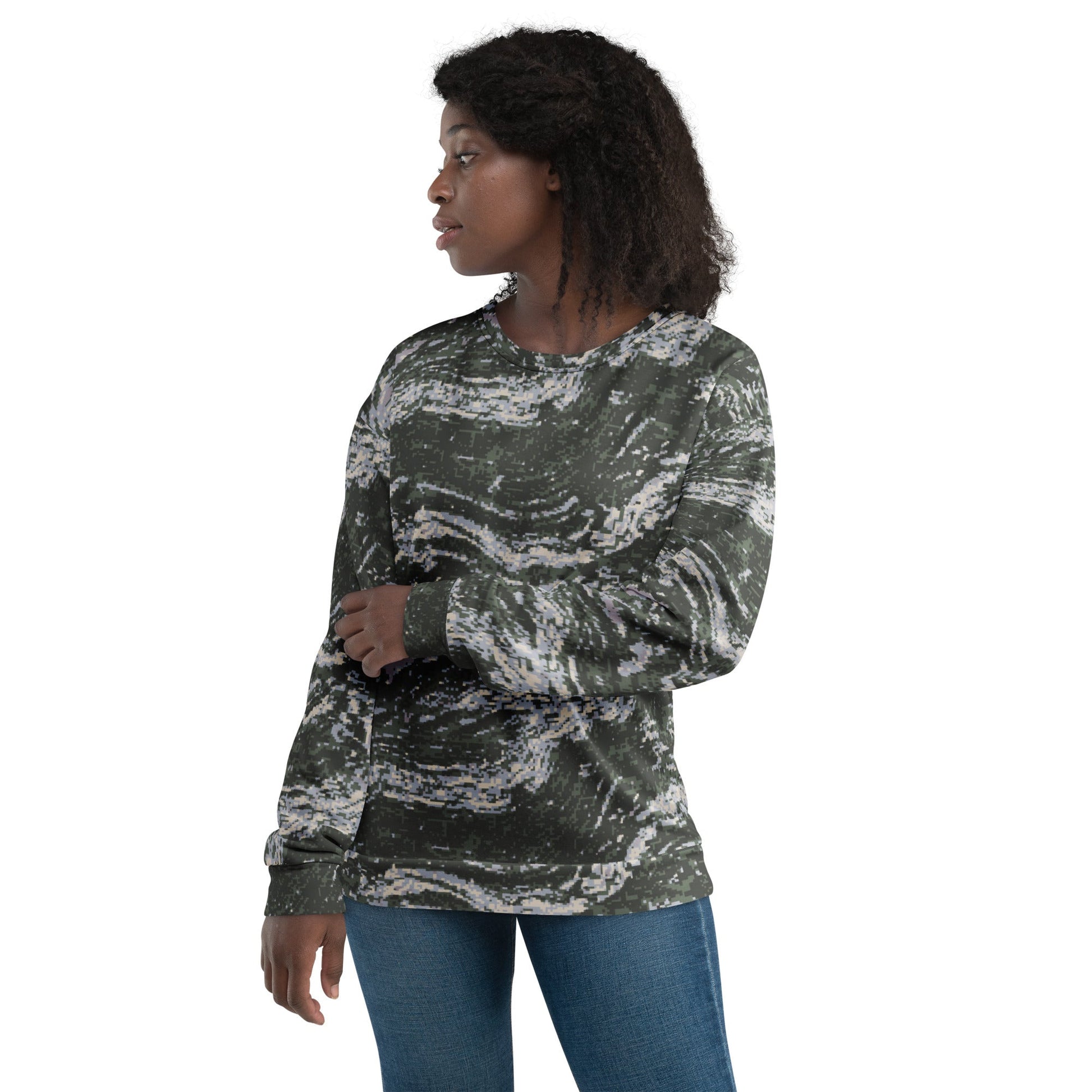 South Korean ROK Digital Tiger Stripe CAMO Unisex Sweatshirt - Sweatshirts