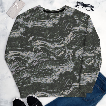 South Korean ROK Digital Tiger Stripe CAMO Unisex Sweatshirt - Sweatshirts