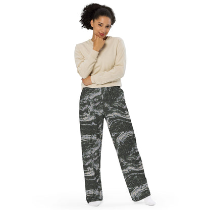 South Korean ROK Digital Tiger Stripe CAMO unisex wide-leg pants - Wide-leg Pants