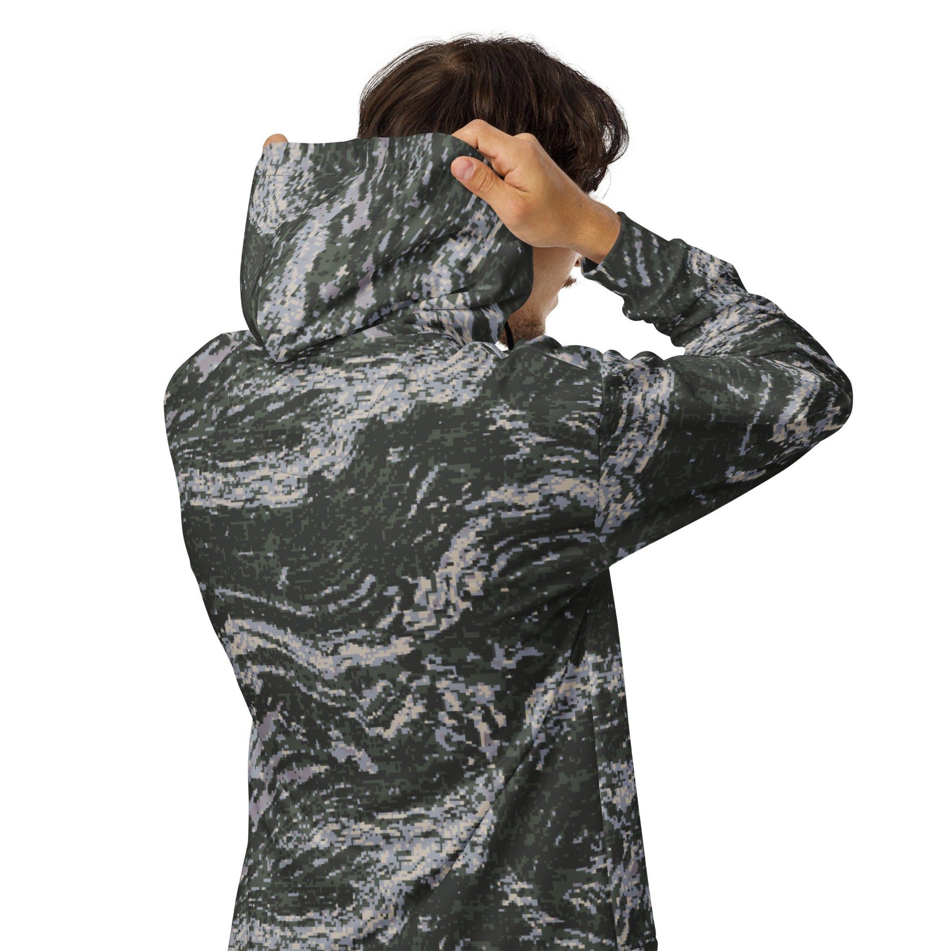 South Korean ROK Digital Tiger Stripe CAMO Unisex zip hoodie - Zip Hoodies