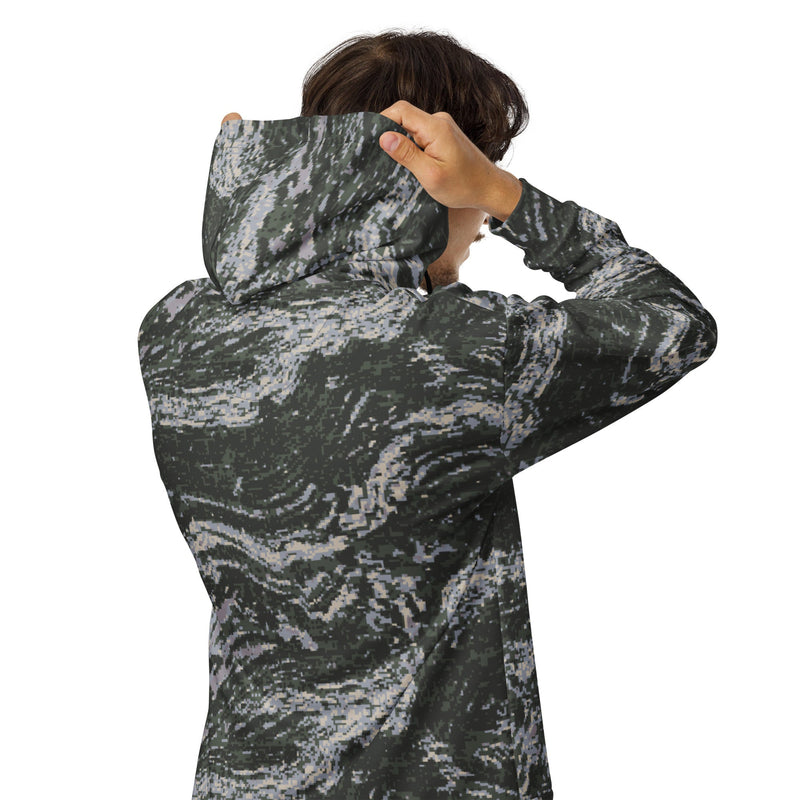 Tiger Stripe Korean Digital CAMO Unisex Zip Hoodie