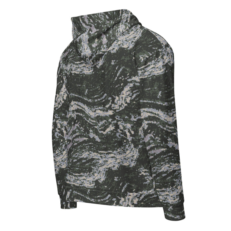 Tiger Stripe Korean Digital CAMO Unisex Zip Hoodie