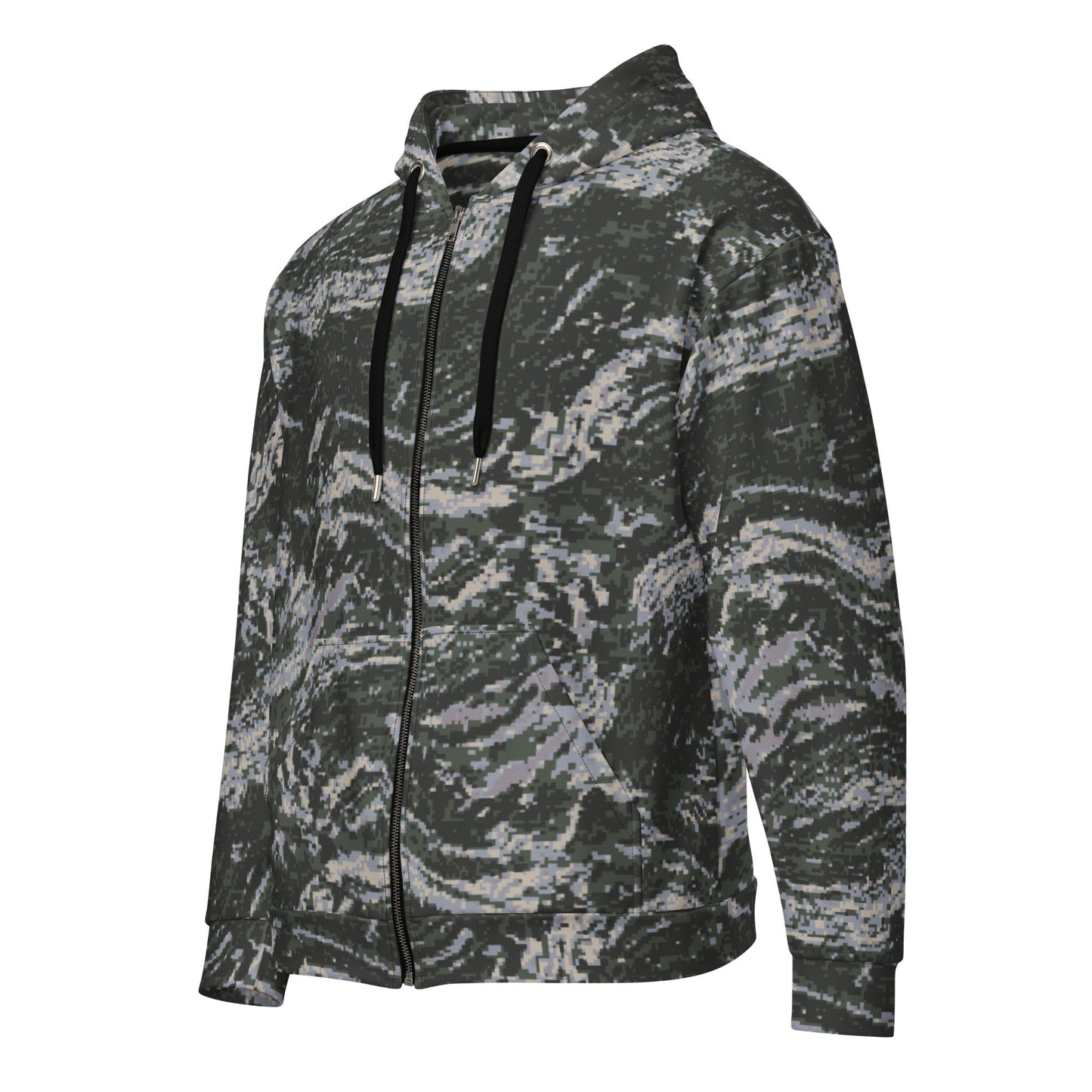 South Korean ROK Digital Tiger Stripe CAMO Unisex zip hoodie - Zip Hoodies