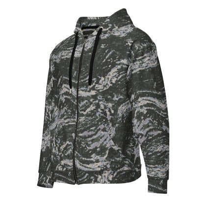 South Korean ROK Digital Tiger Stripe CAMO Unisex zip hoodie - Zip Hoodies