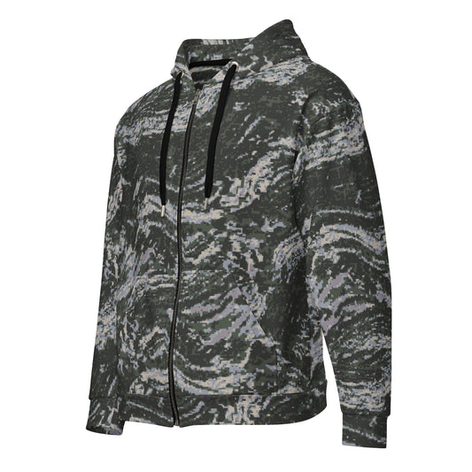 South Korean ROK Digital Tiger Stripe CAMO Unisex zip hoodie - Zip Hoodies