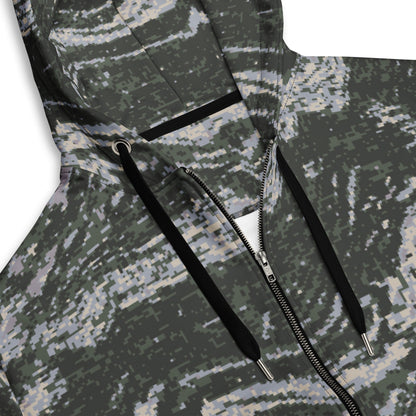South Korean ROK Digital Tiger Stripe CAMO Unisex zip hoodie - Zip Hoodies