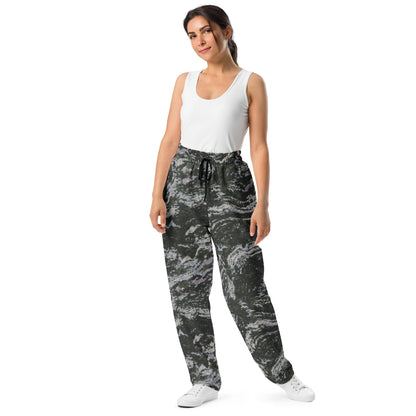 South Korean ROK Digital Tiger Stripe CAMO Wide-leg joggers - Joggers