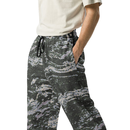 South Korean ROK Digital Tiger Stripe CAMO Wide-leg joggers - Joggers