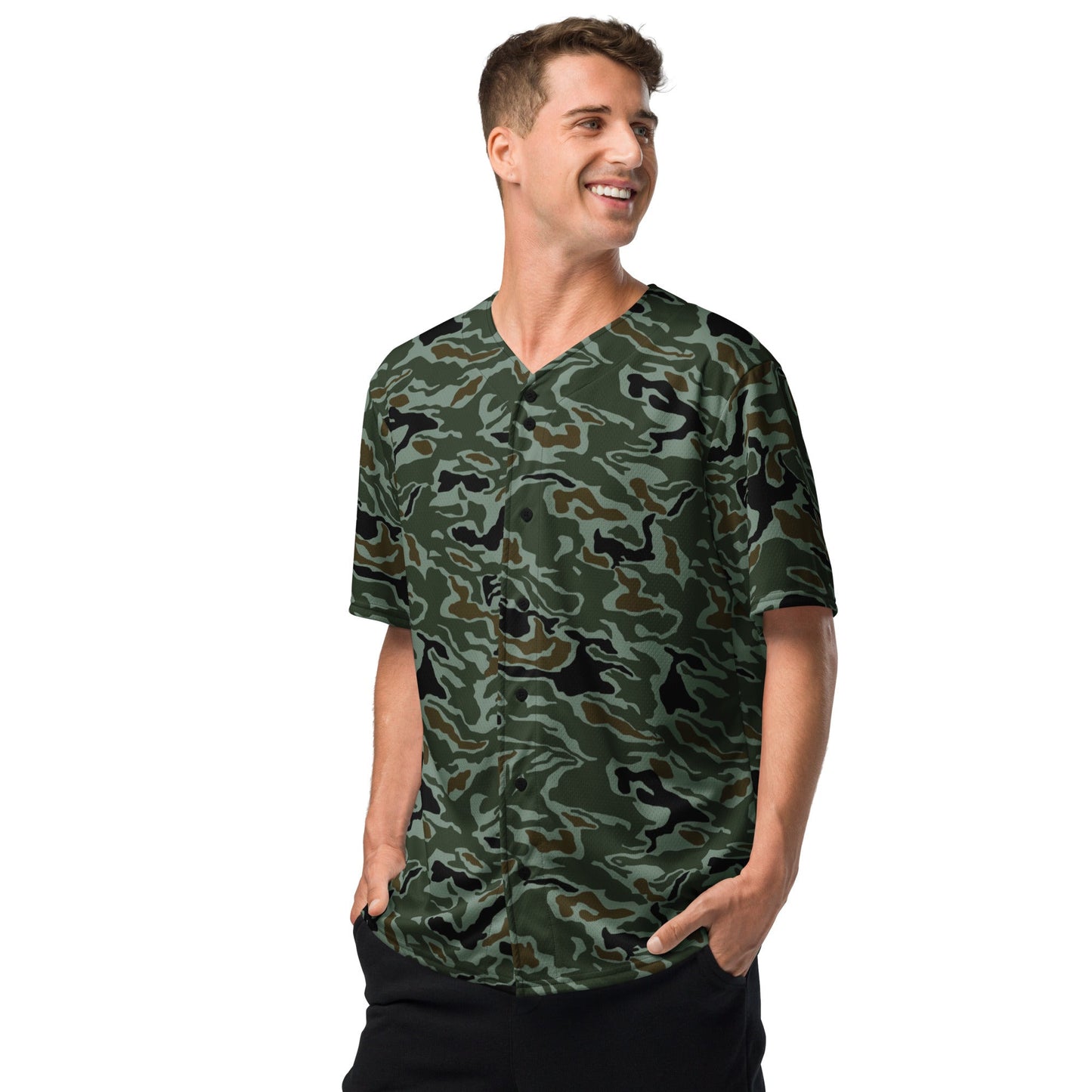 South Korean ROK Noodle Swirl CAMO baseball jersey - Baseball Jerseys