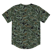Noodle Swirl South Korean CAMO Unisex Baseball Jersey