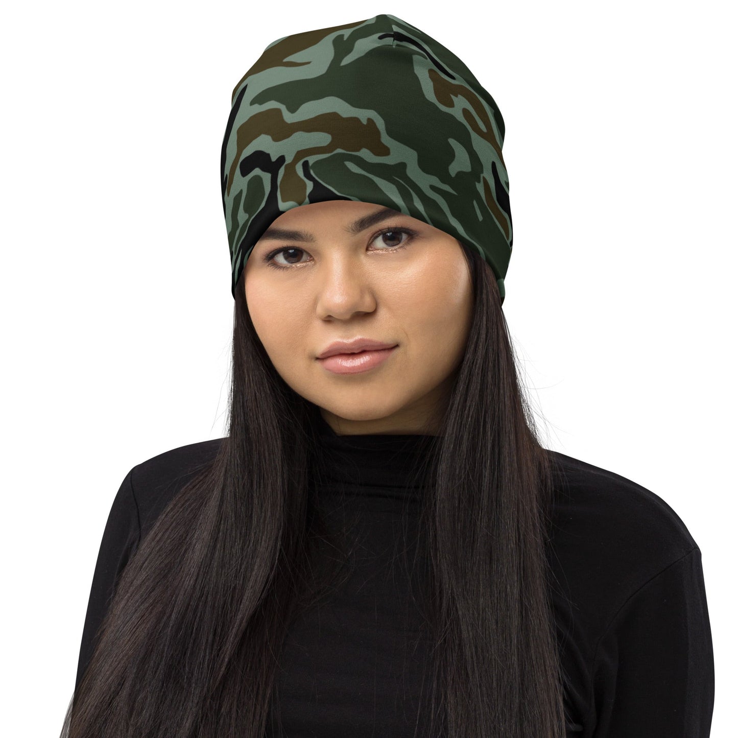 South Korean ROK Noodle Swirl CAMO Beanie - Beanies
