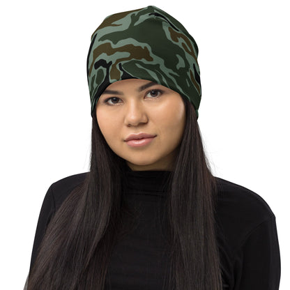 South Korean ROK Noodle Swirl CAMO Beanie - Beanies