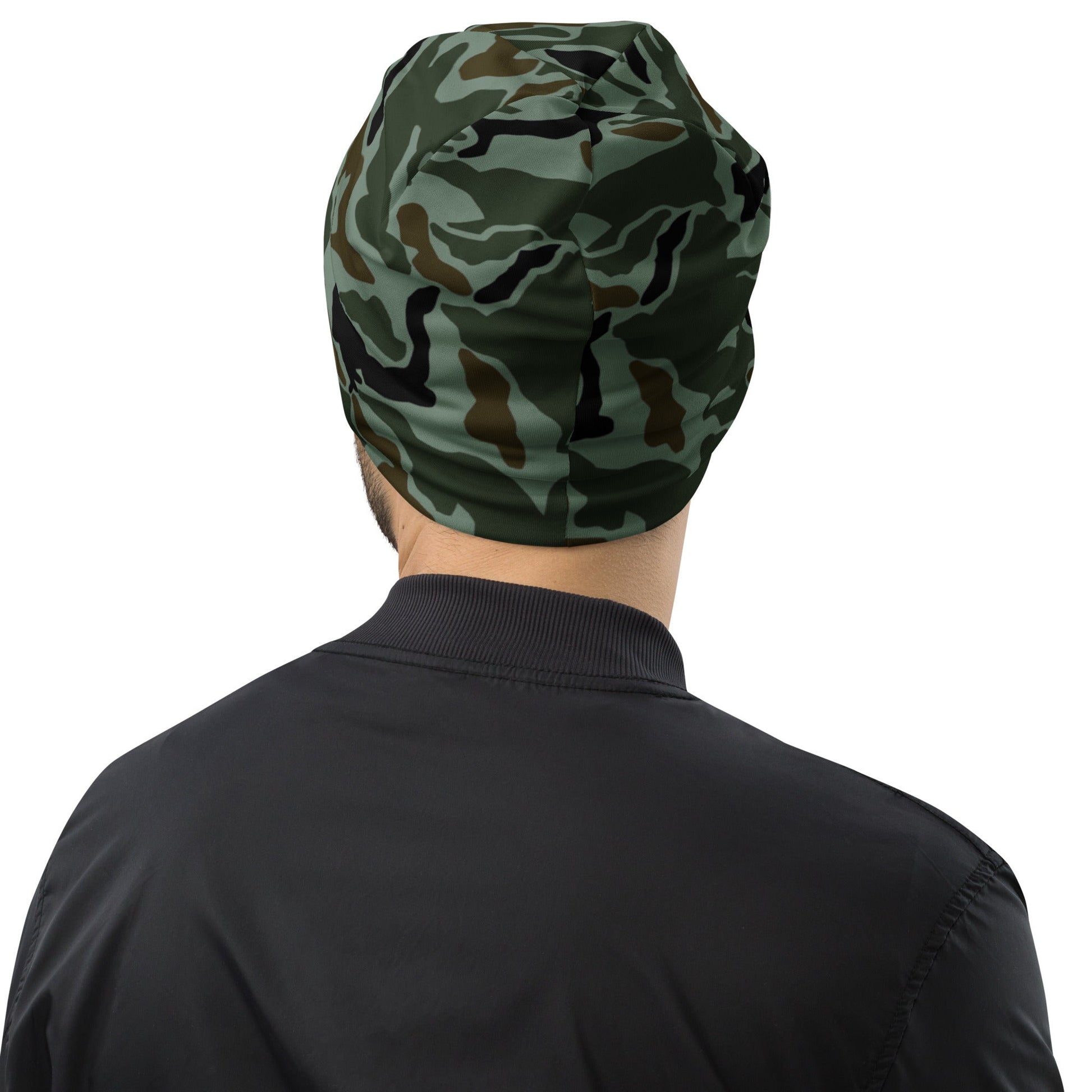 South Korean ROK Noodle Swirl CAMO Beanie - Beanies