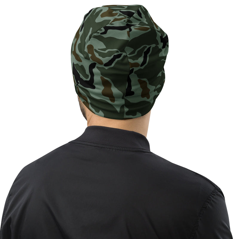 Noodle Swirl South Korean CAMO Beanie - Head