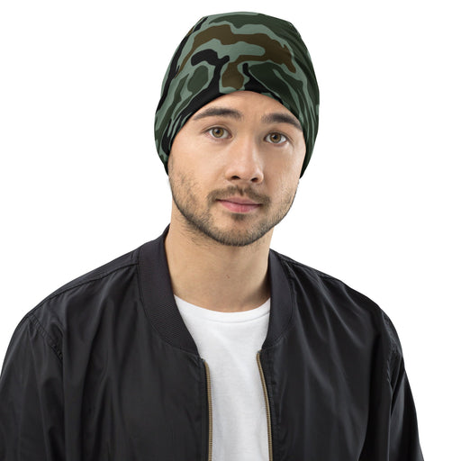 Noodle Swirl South Korean CAMO Beanie - S - Head
