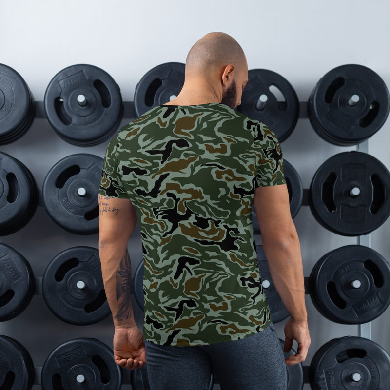 Noodle Swirl South Korean CAMO Mens Athletic T-Shirt - Shirt