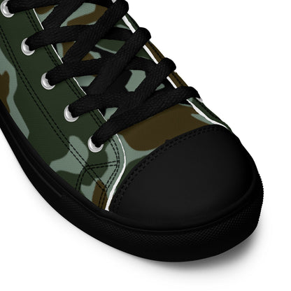 South Korean ROK Noodle Swirl CAMO Mens high top canvas shoes - High Top Canvas Shoes