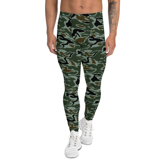South Korean ROK Noodle Swirl CAMO Mens Leggings - XS