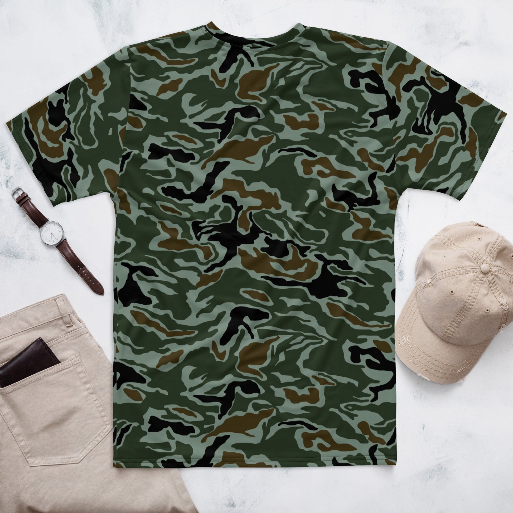 South Korean ROK Noodle Swirl CAMO Mens T-shirt - T-Shirts