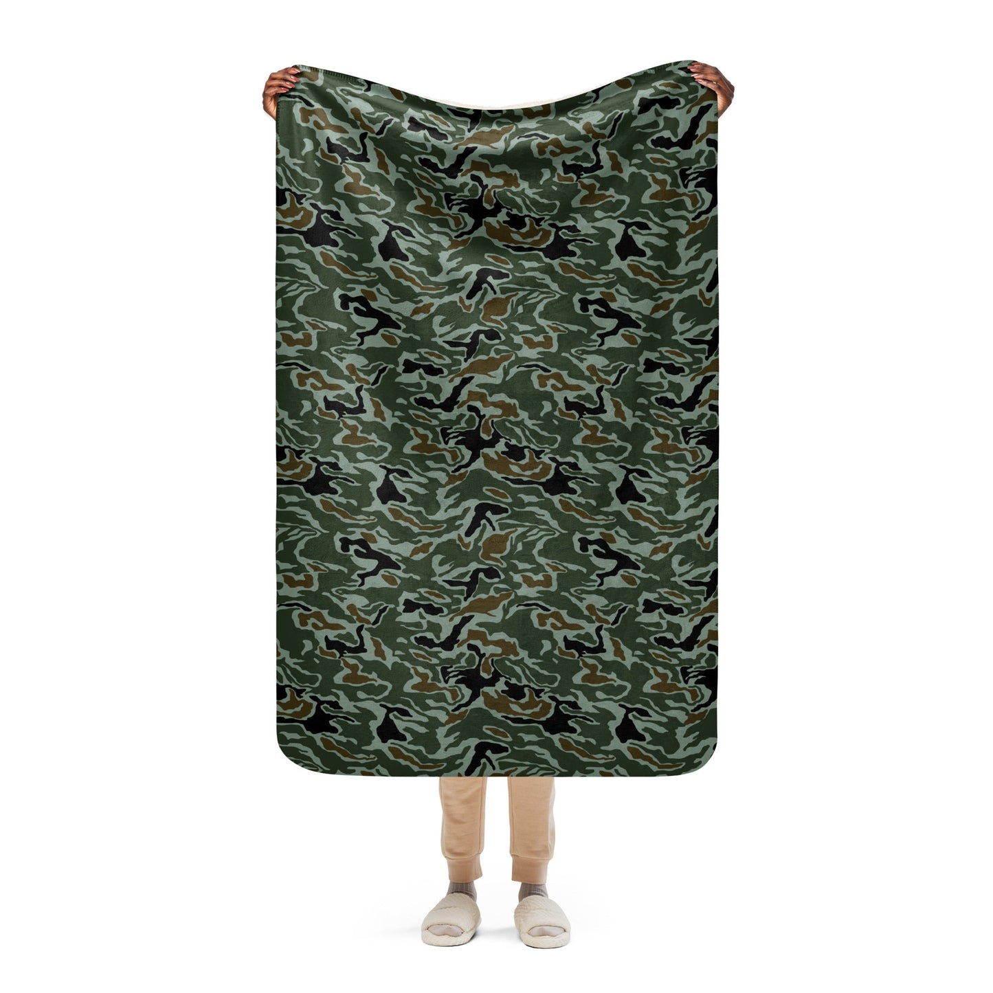 South Korean ROK Noodle Swirl CAMO Sherpa blanket - 37″×57″ - Blankets