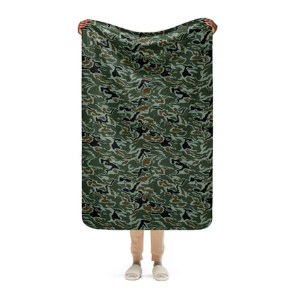 South Korean ROK Noodle Swirl CAMO Sherpa blanket - 37″×57″ - Blankets