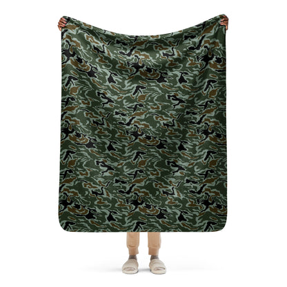 South Korean ROK Noodle Swirl CAMO Sherpa blanket - 50″×60″ - Blankets