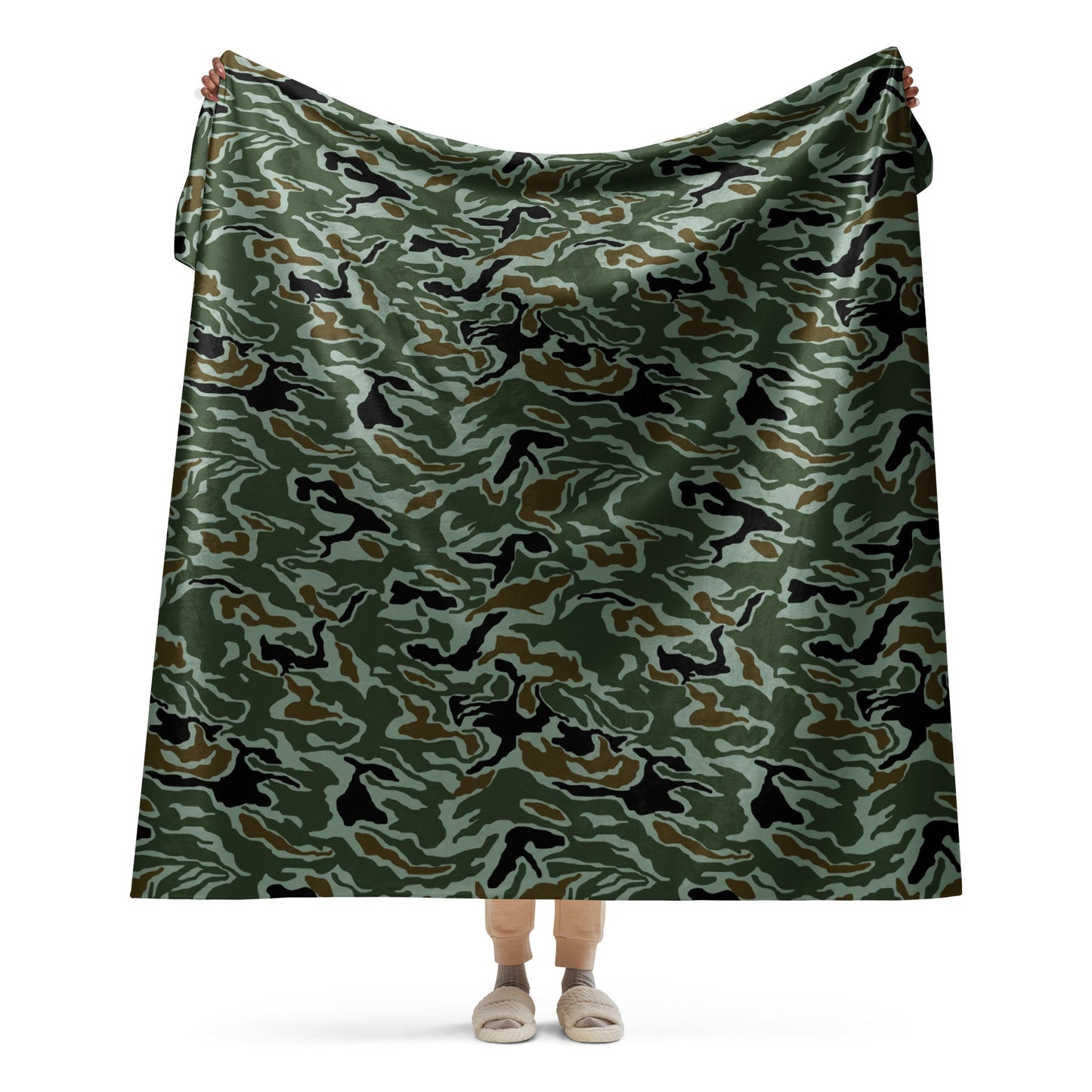 South Korean ROK Noodle Swirl CAMO Sherpa blanket - 60″×80″ - Blankets