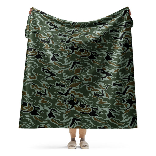 Noodle Swirl South Korean CAMO Sherpa Blanket - 60″×80″