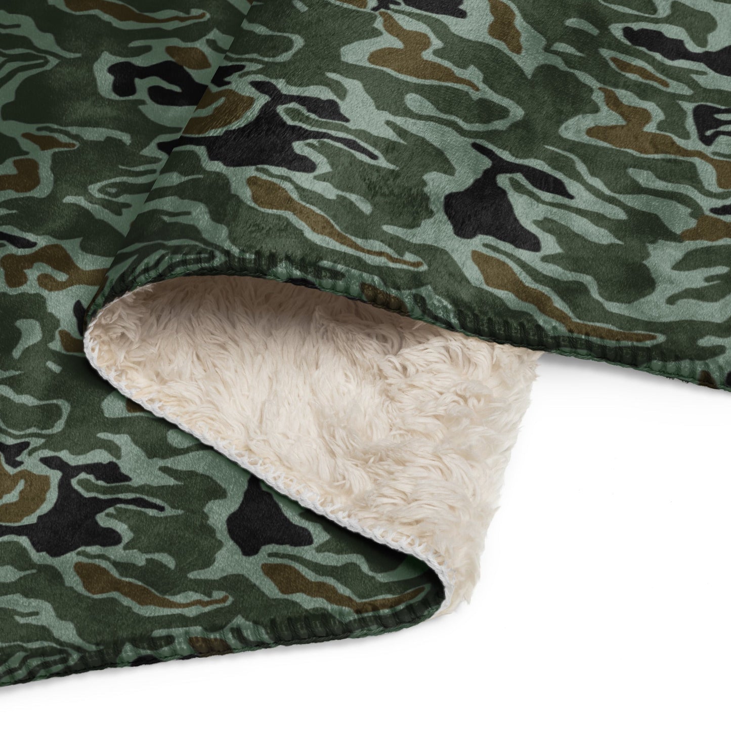 South Korean ROK Noodle Swirl CAMO Sherpa blanket - Blankets