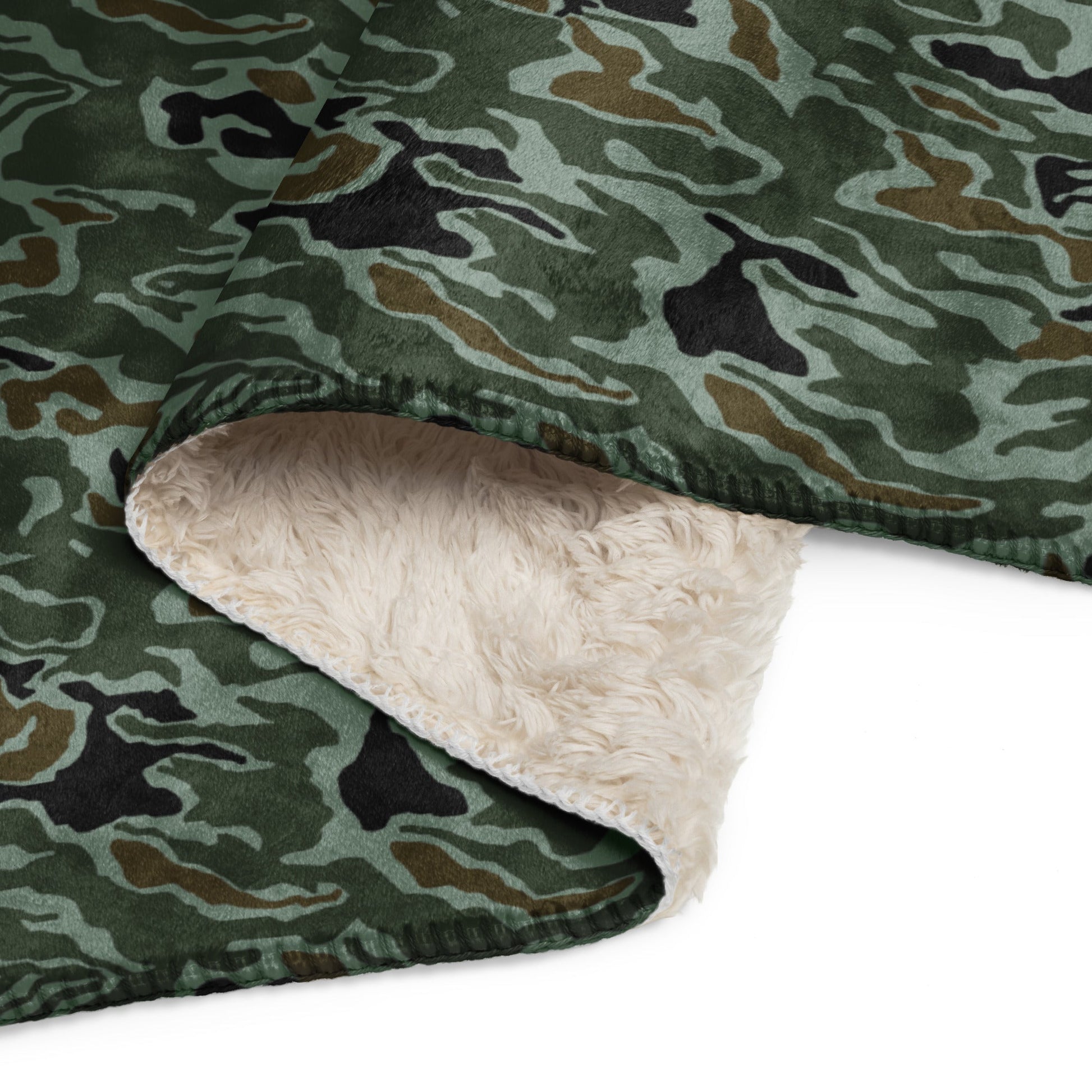 South Korean ROK Noodle Swirl CAMO Sherpa blanket - Blankets