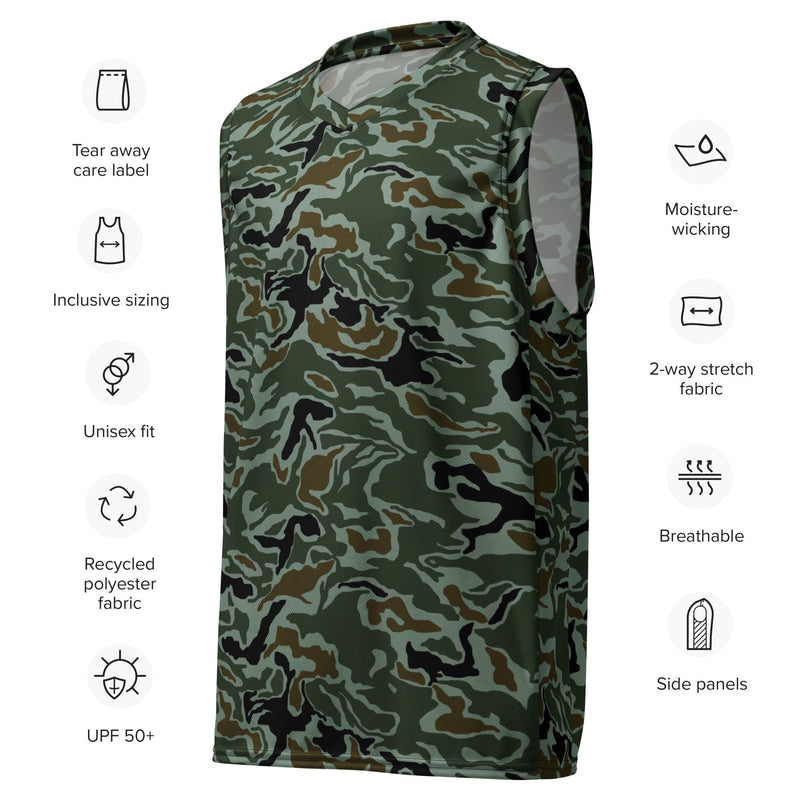 Noodle Swirl South Korean CAMO Unisex Basketball Jersey