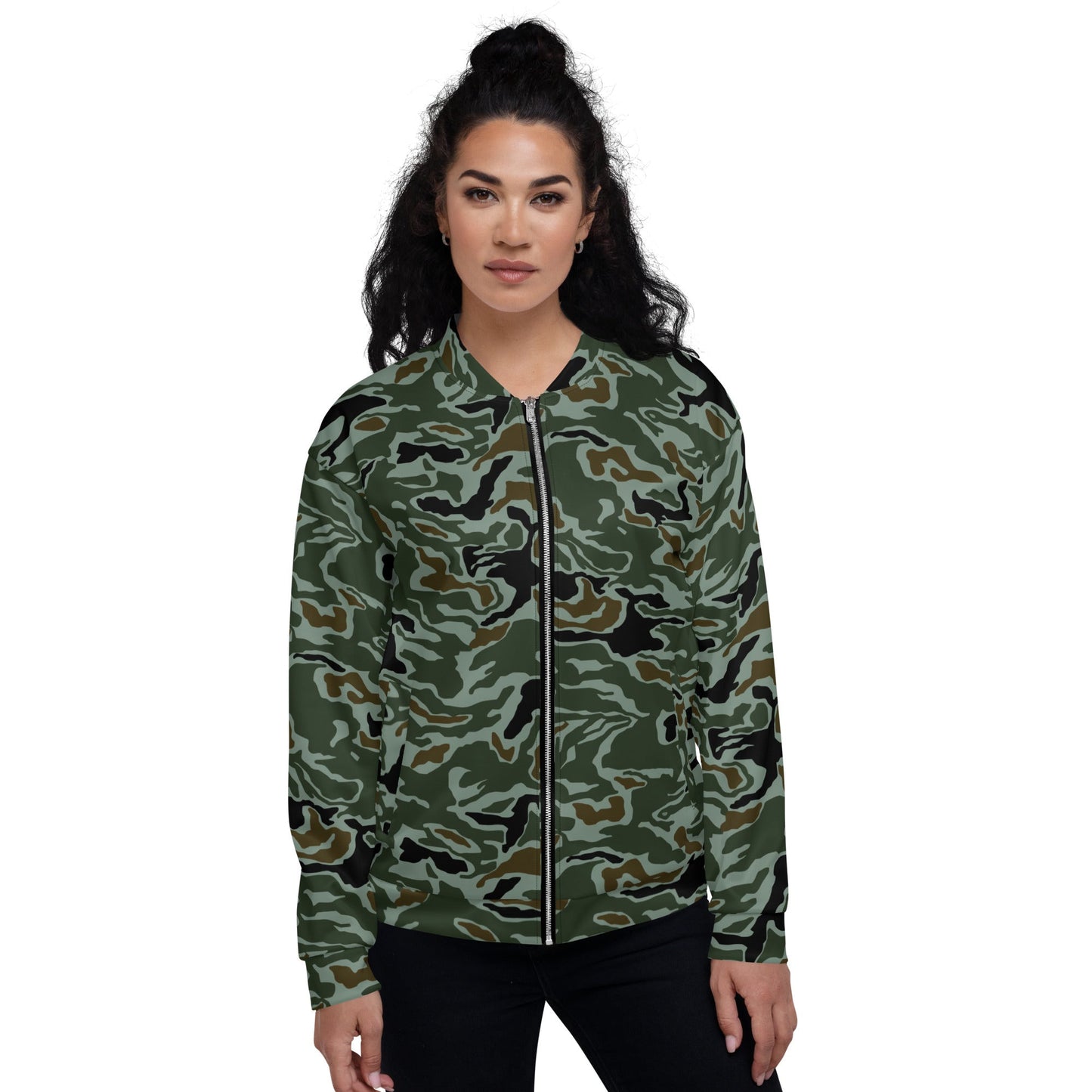 South Korean ROK Noodle Swirl CAMO Unisex Bomber Jacket - Jackets