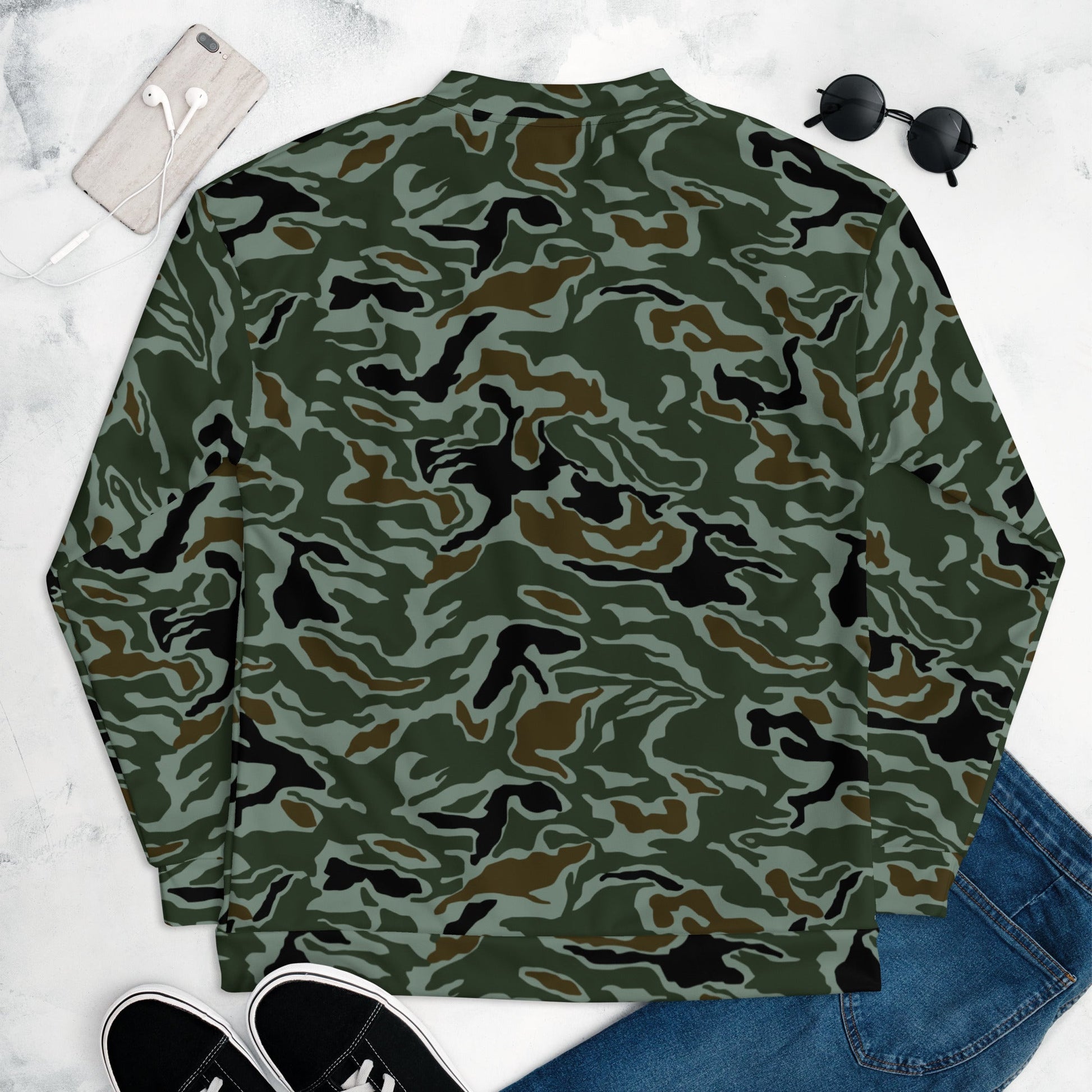 South Korean ROK Noodle Swirl CAMO Unisex Bomber Jacket - Jackets