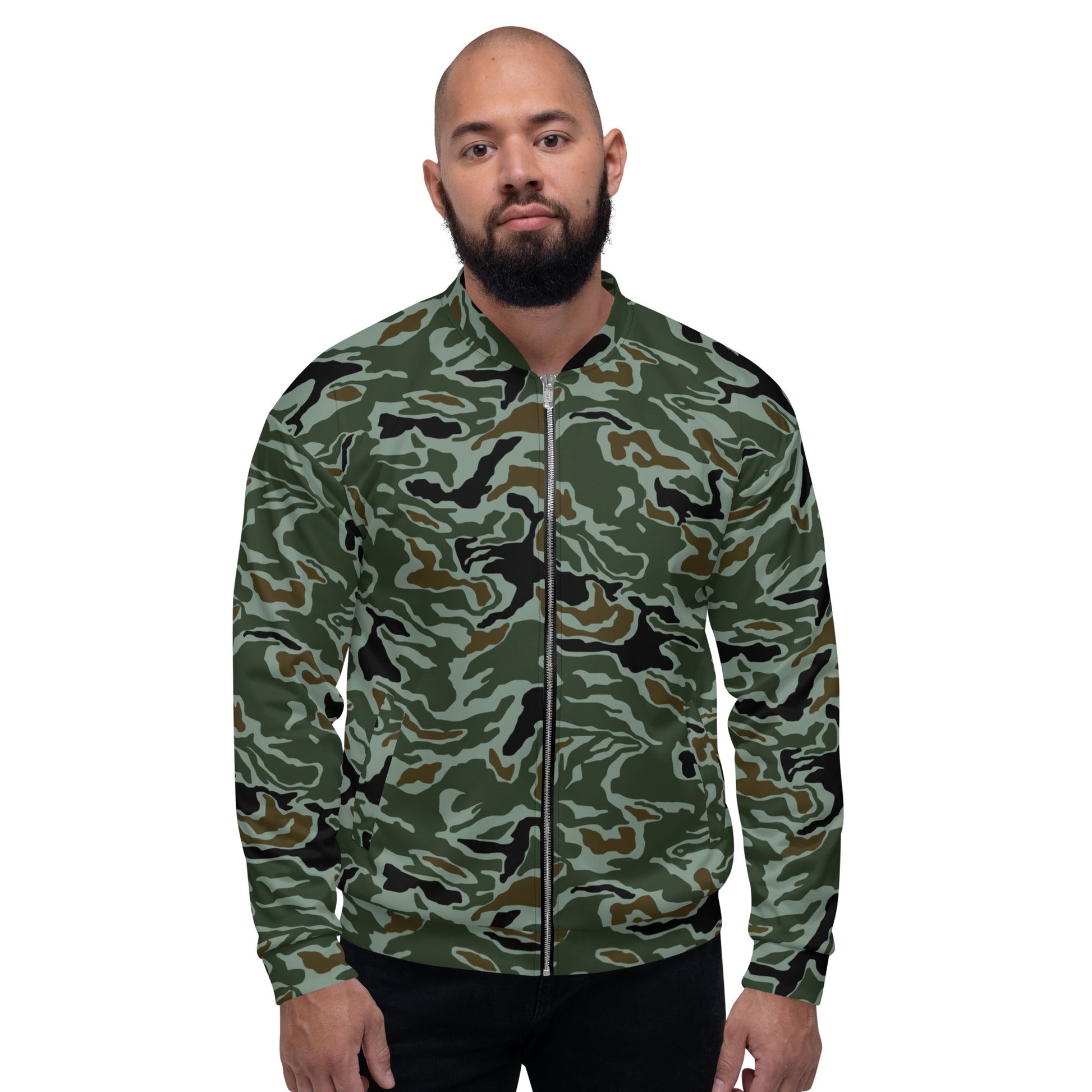 South Korean ROK Noodle Swirl CAMO Unisex Bomber Jacket - Jackets