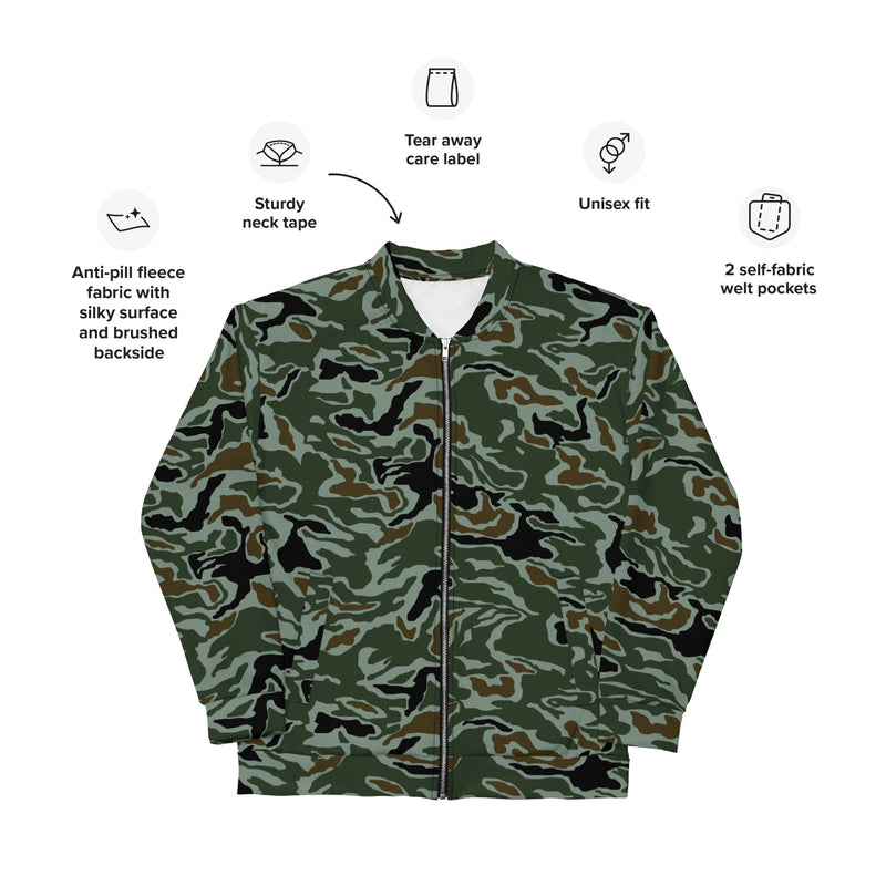 Noodle Swirl South Korean CAMO Unisex Bomber Jacket
